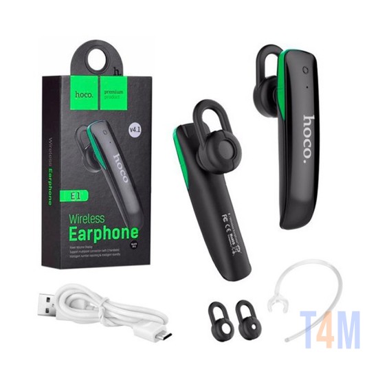 Hoco Wireless Earphone E1 with Mic BT V4.1 Black